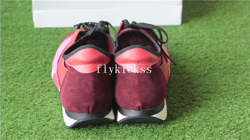 Balenciaga Race Runner Trainers Red Pink